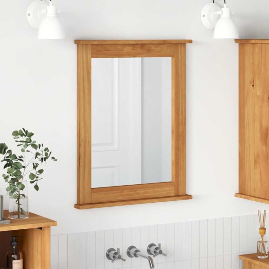 Speil med speil VIGO honningbrun 55.5 x 5 x 70 cm Heltre furu Speil med speil VIGO honningbrun 55.5 x 5 x 70 cm Heltre furu