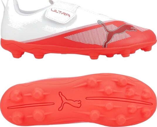 PUMA Ultra 7 Play Borrelås FG/AG The Arrival   Ultra Red/PUMA Svart/PUMA White Barn størrelse 36