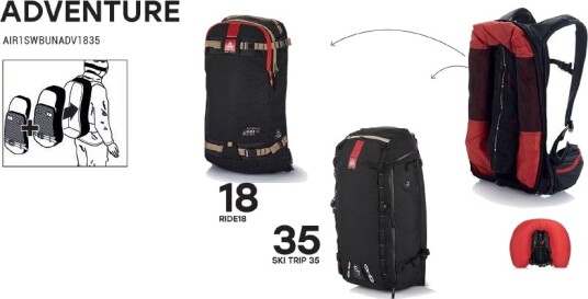 Arva Airbag Switch Adven. Bundle 18+ST35 skredsekksystem, m/ 18L og 35L sekkerom