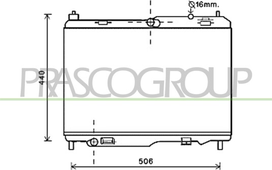 PRASCO FD344R002 Radiator motorkjøling PRASCO FD344R002 Radiator motorkjøling