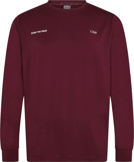 ICANIWILL Mirage Dri-Release Long Sleeve Print M - DARK MAHOGANY - S
