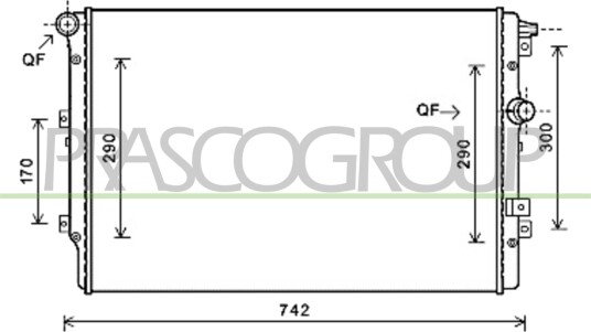 PRASCO VG809R006 Radiator motorkjøling