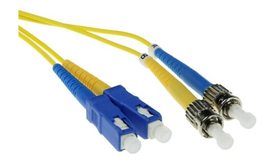 Act 3 Meter Lszh Singlemode 9/125 Os2 Fiber Patch Cable Duplex With Sc And St Connectors. St-Sc 9/125 Os2 Duplex 3.00M (Rl2903)