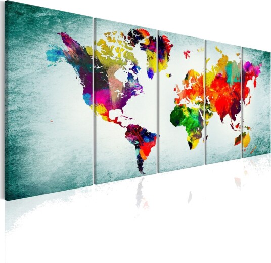 Bilde World Map Green Vignette 225x90 Artgeist sp. z o. o.