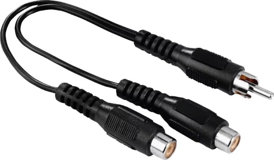Hama Subwoofer RCA Adapter med 2x RCA-uttak Svart