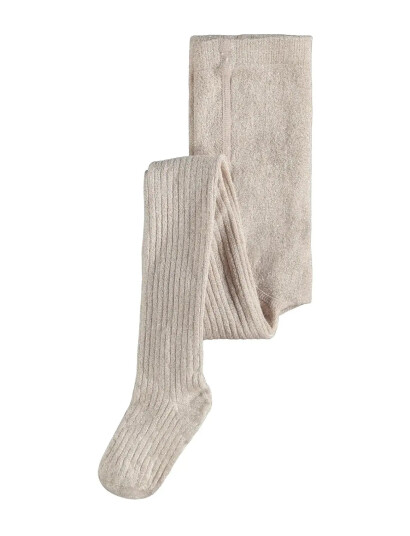 name it Nkfpantyhose Glitter Rib Noos - Cream - 134/140