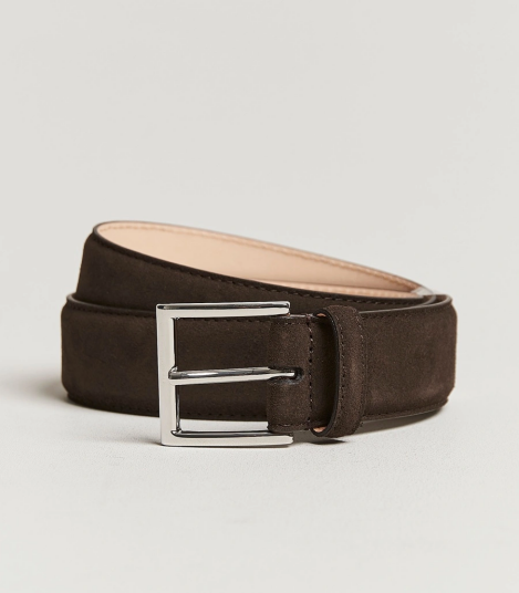 Crockett & Jones Belt 3,2 cm Dark Brown Suede Crockett & Jones Belt 3,2 cm Dark Brown Suede