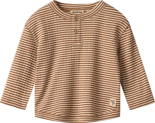 Wheat Genser Osvald Varm hassel Stripe Wheat 1½ år (86) Genser Beige Brun