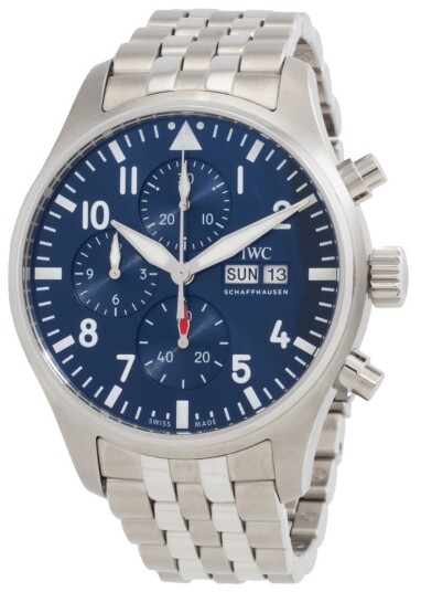 IWC Herreklokke IW378004 Aquatimer Blå/Stål Ø43 mm