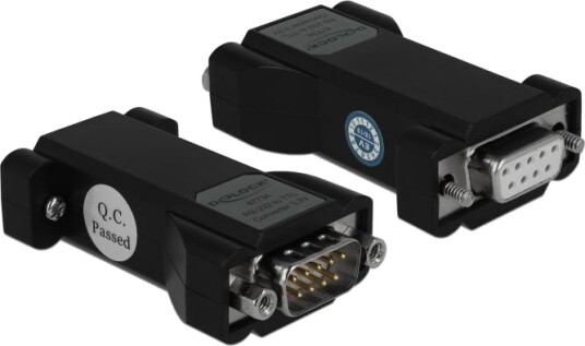 Delock Converter 1 x Serial RS-232 DB9 female to 1 x Serial LVTTL / LVCMOS 3.3 V DB9 male with ESD protection 3 kV and extended temperature range - Delock Converter 1 x Serial RS-232 DB9 female to 1 x Serial LVTTL / LVCMOS 3.3 V DB9 male with ESD protection 3 kV and extended temperature range -