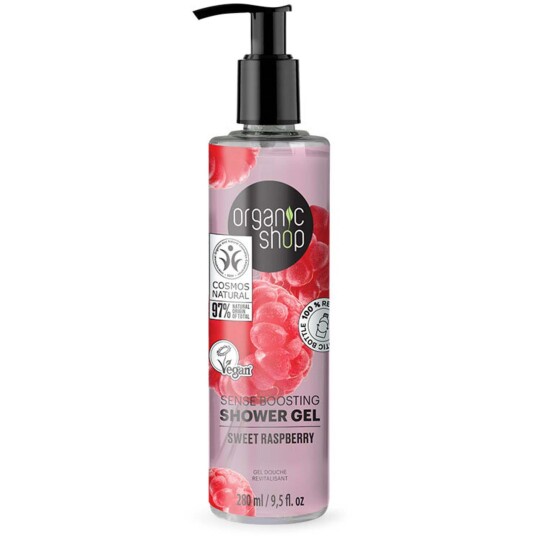Organic Shop Sense Boosting Shower Gel Sweet Raspberry 280 ml Organic Shop Sense Boosting Shower Gel Sweet Raspberry 280 ml