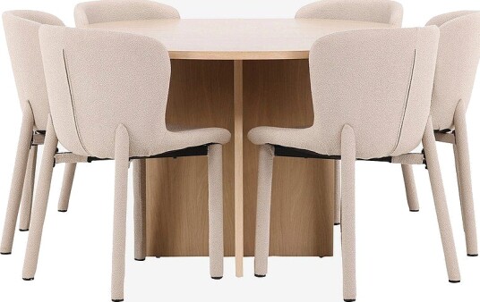 Venture Home Spisebord Strada med Astoria stol Beige Venture Home Spisebord Strada med Astoria stol Beige