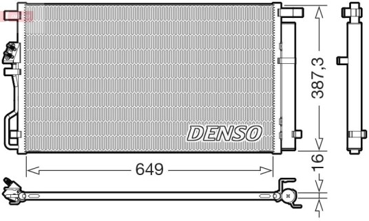 Kondensator, klimaanlegg DENSO DCN43017