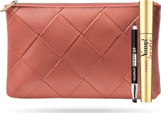Pupa Set Pupa: Multiplay Double-Ended Eyeshadow & Kajal Eyeliner 2-In-1 09 Deep Black 1.2 G + Vamp! Mascara Forever Paraben-Free Waterproof Mascara 111 9 Ml For Women