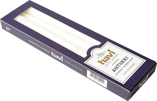 Havi Hav Antique Taper Candle White 8H White H:28CM