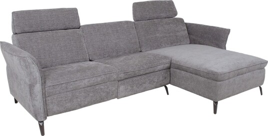 Hjørnesofa HOME4YOU Dayton elektrisk recliner Lys grå Høyre hjørne lysegrå