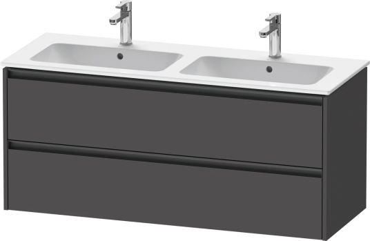 Duravit Ketho.2 Servantskap 2 Skuffer 1280x480 mm Grafitt Matt