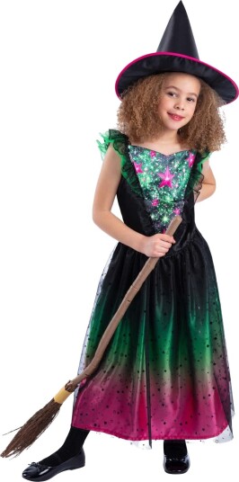 Wicked Witch Light Up - Heksekostyme til Barn med Lys