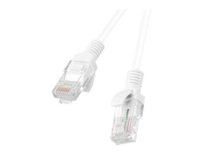 Lanberg Koblingskabel Rj-45 Hann Til Rj-45 Hann 50 Cm 5.4 Mm Utp Cat 6 Flertrådet Uten Hindringer Formstøpt Hvit Ral 9010