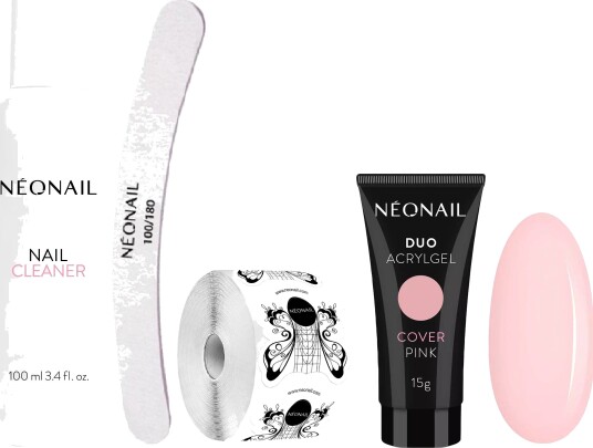NEONAIL Nail Extention Kit With Duo Acrylgel Cover Pink