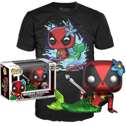 Northix Deadpool Mermaid Pop Figur Eksklusivt samleleketøy