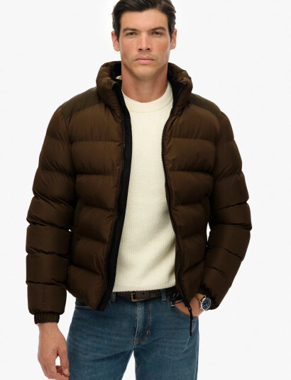 Superdry Sports Puffer Jacket   Brown   L