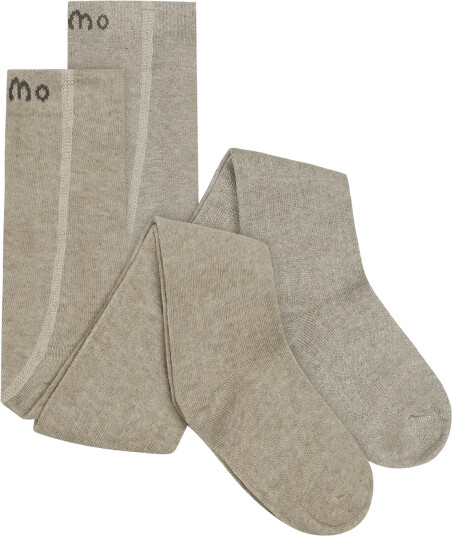 Minymo Stocking W.glitter (2 Pack)   Beige   68\74