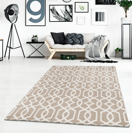 Bomullsteppe Kebira creme Størrelse: 75 x 240 cm
