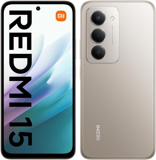 Xiaomi Redmi 15 4G Smarttelefon 8GB RAM 256GB Internminne 6,9" Skjerm Titan Grå