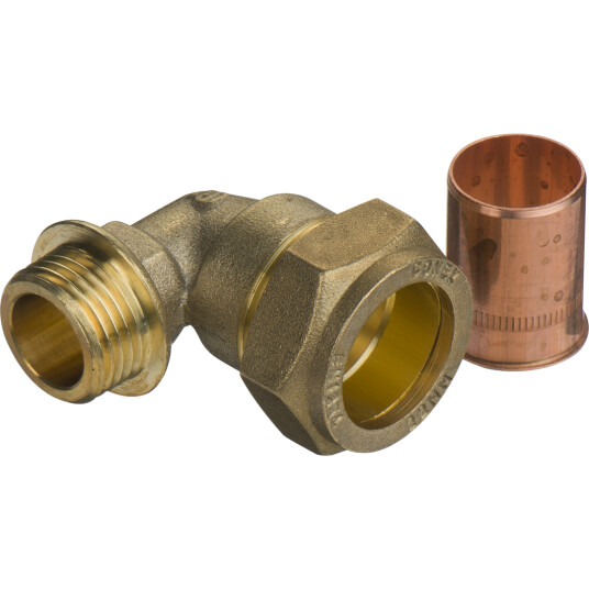 FIX-PRO VINKEL M/NIPPEL 22MM X 1/2" TIL KOBBERRØR