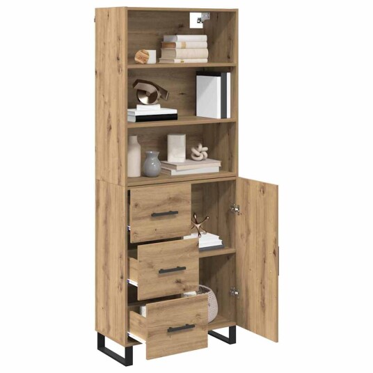 Høyskap med skuff Artisan Eik 69,5 x 34 x 180 cm Konstruert tre Høyskap med skuff Artisan Eik 69,5 x 34 x 180 cm Konstruert tre