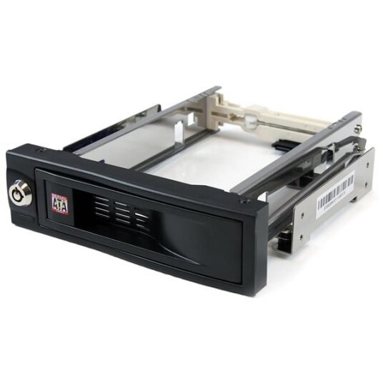 StarTech 5.25" Trayless Hot Swap Mobile Rack for 3.5" Hard Drive - Aluminium med Låsbar Lagerrack
