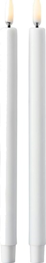 Stoff Nagel Taper Candles By Uyuni Led Stearinlys 2 pk Hvit