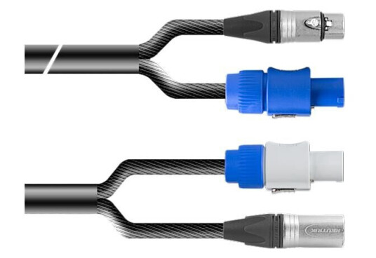 Proaudio Tour76495l10 Kombikabel 10m, Xlrm-Xlrf 5p+powerconin/powerconout