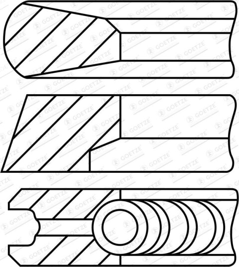 GOETZE ENGINE 08-434400-10 Stempelringsett