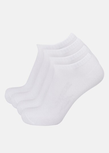 Swedemount Ankle Socks 4-Pack White 31-34 Bomullsstrømper