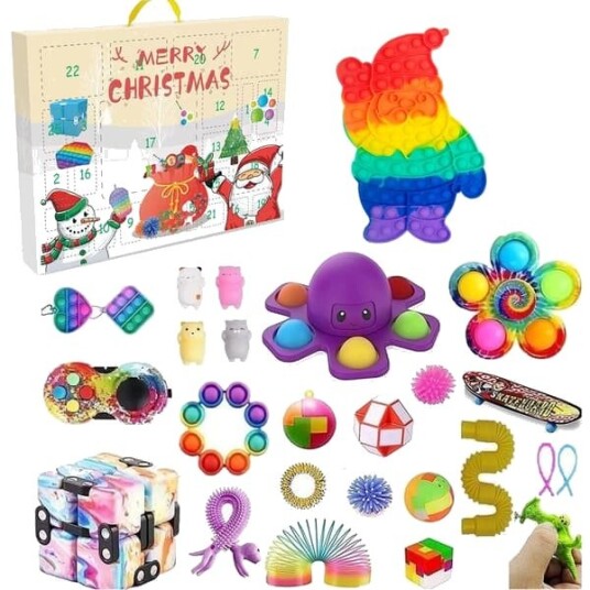 Fidget Leke Adventskalender   10 Blind Box Stressreduserende Leker for Barn[GPA]