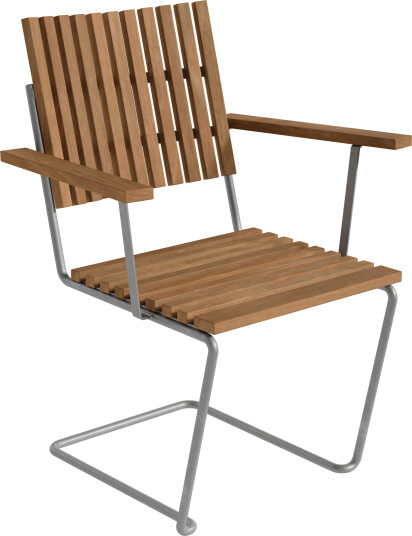 Bovik Lenestol Teak / Varmgalvanisert Stål