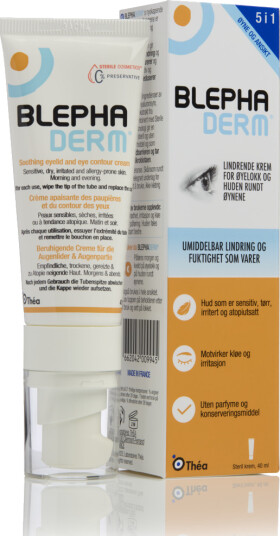 Blephaderm lindrende krem til øyelokk og huden rundt øynene 40 ml Blephaderm lindrende krem til øyelokk og huden rundt øynene 40 ml