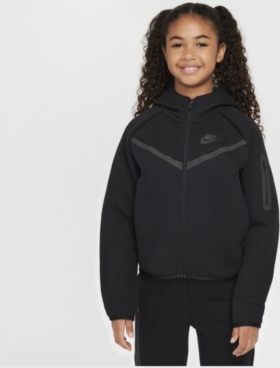 Nike Hettegenser Tech Fleece Fz Windrunner Svart Barn størrelse M: 137 147 cm Nike Hettegenser Tech Fleece Fz Windrunner Svart Barn størrelse M: 137 147 cm