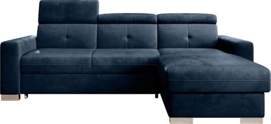 Trent Sovesofa m. Divan med Oppbevaring 3 seter Mørkeblå