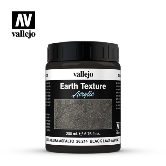 Vallejo Earth Texture Black Lava-Asphalt 200ml