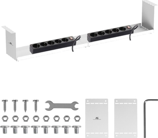 Maclean Kompakt Kabelorganisator Under Pult Maks 5 Kg Hvit Mc-107 W