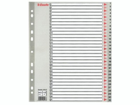 ESSELTE Indices PP A4 Maxi 1-31 Grey ESSELTE Indices PP A4 Maxi 1-31 Grey