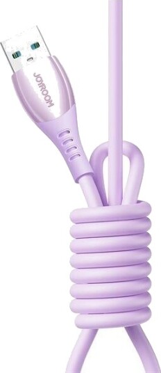 Joyroom S A59 USB A USB C 3A kabel 1.2m lilla S A59 A C 3A 1.2m purple