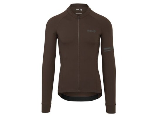 AGU Performance langermet sykkeltrøje Solid ground coffee herre
