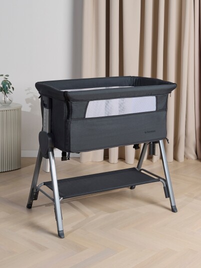 Beemoo Care Every Mini Bedside Crib, Deep Grey
