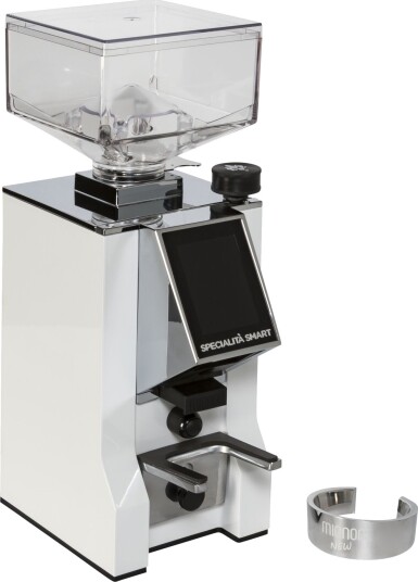 Eureka Mignon Specialita Smart Kaffekvern - 300g bønnebeholder, 55mm slipeskiver - Hvit