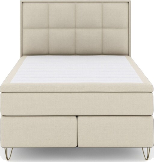 Select No 6 Komplett Sengepakke 160x200 Fast Lateks/Memory Beige/V formede Metallben