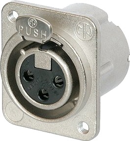 Neutrik XLR-Kontakt NC3FD-LX-M3 Aluminium Neutrik XLR-Kontakt NC3FD-LX-M3 Aluminium